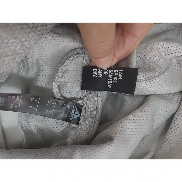 Adidas Mens Size 2XL Big Spellout Screenprint Logo Pullover Hoodie Gray Logo - Picture 5 of 12